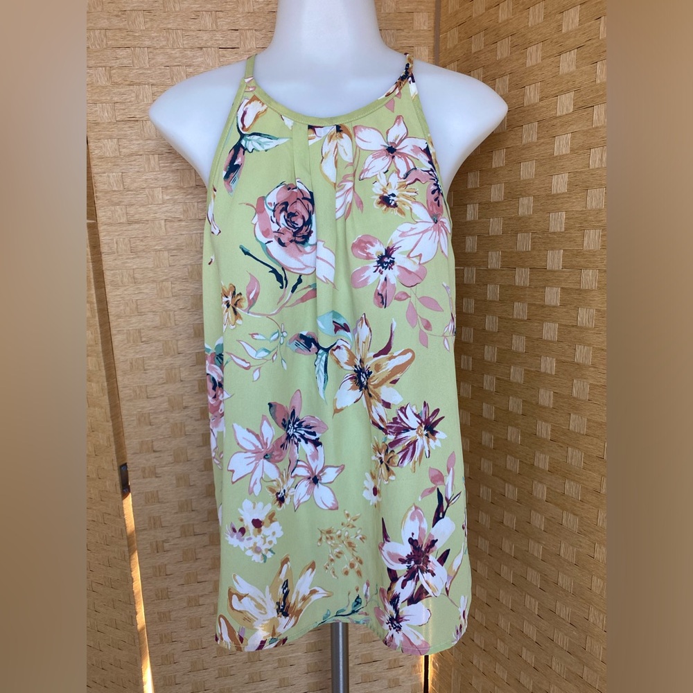 Small Lime green Halter/tank (no brand tag) can fit M/L